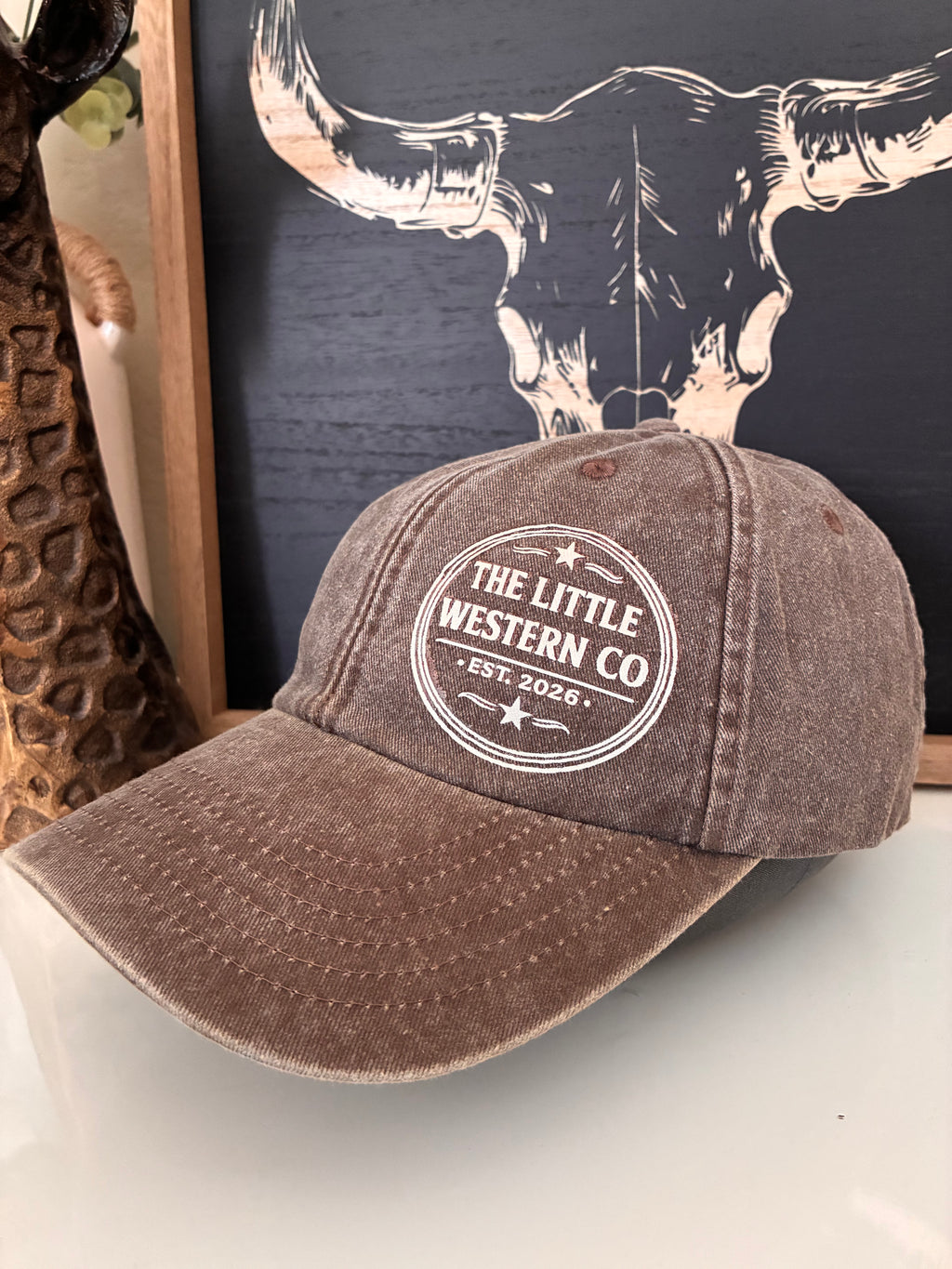 Distressed Western cap